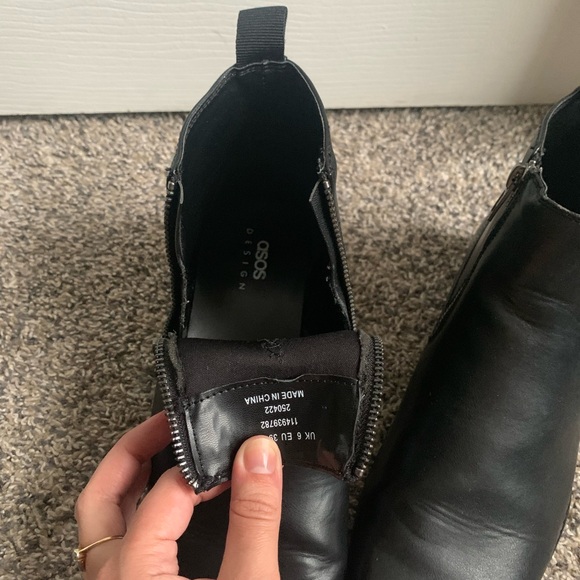 ASOS Design Black Zipper Booties - Picture 5 of 7